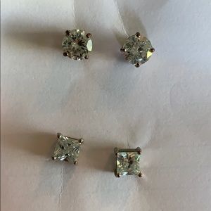 Square and Round Large Rhinestone Stud Bundle